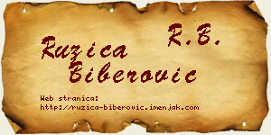 Ružica Biberović vizit kartica
